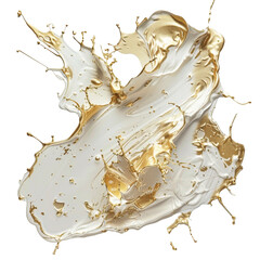 Wall Mural - splash of strokes of gold paint. splashes of gold paint