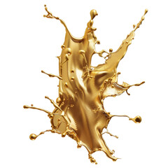 Wall Mural - splash of strokes of gold paint. splashes of gold paint