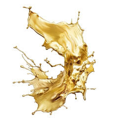 Wall Mural - splash of strokes of gold paint. splashes of gold paint