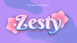 © QalamVision - Pink white and purple violet zesty 3d editable text effect - font style