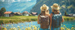 © FATHOM - Two young women are enjoying a trip to a European village