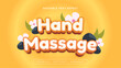 © QalamVision - Orange yellow and white hand massage 3d editable text effect - font style