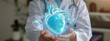doctor holding a blue heart model