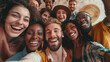 Diverse Office Celebration: Multicultural Team Taking Group Selfie
