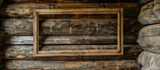 Wall Mural - Old wooden frame used in the interior