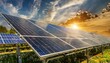 Solar power energy - Closeup of solar panels, pv, photovoltaics