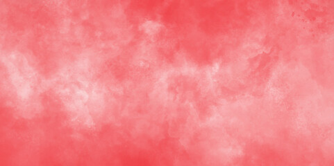 Poster - Lovely grunge background texture for banner. Pink watercolor texture on white background.  pink cloud texture. red pastel watercolor. Ink splash, reddish shadows. Horizontal orientation.