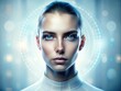 woman with a futuristic expression