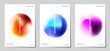 © NENGKUNG - Poster gradient colorful circle blurred abstract background set. Design graphics for Covers, brochures, magazines, flyers, and portfolios. Vector illustration