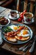 English breakfast. Food Photography