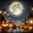 halloween background with pumpkin Ai generated 