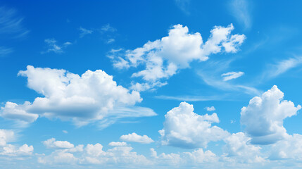 Wall Mural - blue sky with white cloud background. white cloud with blue sky background.