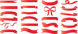 © Arafat - ribbon and banner collection, Red ribbons banners vector set