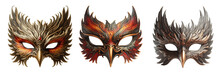 Set Of Phoenix Carnival Mask, Phoenix Mask On A Transparent Png Background, The Phoenix Carnival Mask's Radiance For Every Celebration