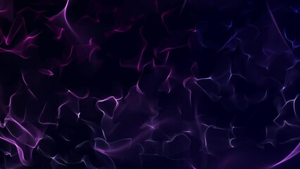 Wall Mural - purple fractal wave design: abstract seamless wallpaper with glowing particles and dynamic lines