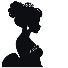 Wall Mural - princess  silhouette