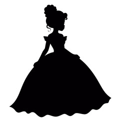 Wall Mural - princess  silhouette