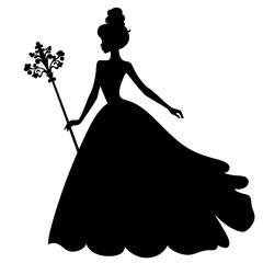 Wall Mural - princess  silhouette