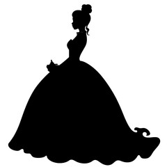 Wall Mural - princess  silhouette