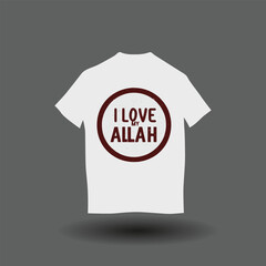 Wall Mural - I love my allah t-shirt design. Islamic t-shirt design 4.