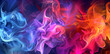 Vibrant Abstract Backdrop: Aesthetic, Colorful, Smoke, Glowing, Flowers, Wallpaper, Design, Vector, Illustration