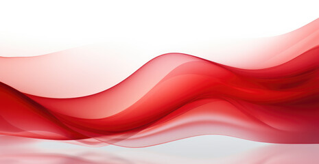 Wall Mural - Vector 3d echo audio wavefrom spectrum. Abstract music waves oscillation graph. Futuristic sound wave visualization. Red flowing wave line impulse pattern on white. Synthetic music technology sample.