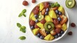 fruits in the bowl on an isolated background