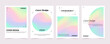 Holographic background collection. Hologram abstract cover template. Vector illustration