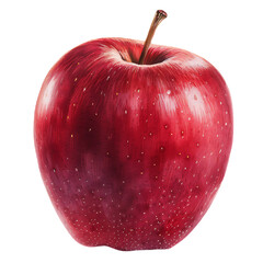 Wall Mural - clipart of red apple on transparent background PNG is easy to use.