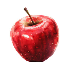 Wall Mural - clipart of red apple on transparent background PNG is easy to use.