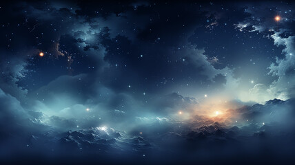 Wall Mural - abstract dark background, mysterious space postcard