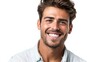 © Gelpi - Bright-Smiled Young Man in Casual White Tee - Generative AI