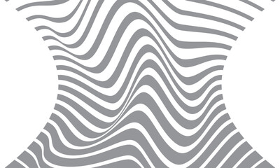 Poster - abstract geometric wave line pattern art vector illustration.