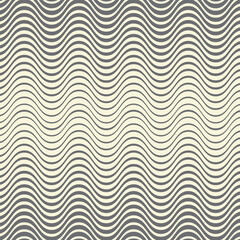 Poster - abstract geometric wave line pattern art vector illustration.