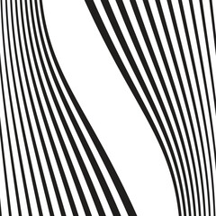 Poster - abstract geometric wave line pattern art vector illustration.