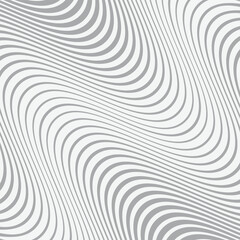 Poster - abstract geometric wave line pattern art vector illustration.