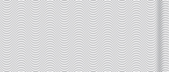 Poster - abstract geometric wave line pattern art vector illustration.