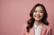 portrait of a happy Asian woman in the studio shoot