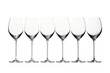 Symphony of Glass: A Row of Elegance. On a White or Clear Surface PNG Transparent Background.