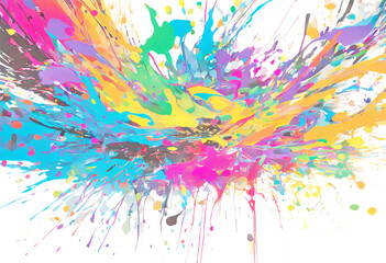 Wall Mural - abstract color line splash