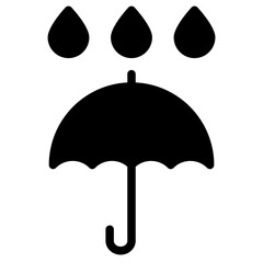 Wall Mural - Rain umbrella icon. Water drop protection symbol. Raindrop signs.