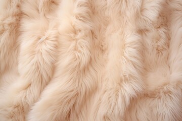 beige sheepskin with soft fur. natural fur for designers