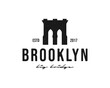 brooklyn bridge logo vector illustration