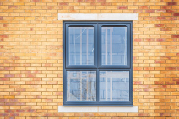 Wall Mural - Window view of construction aparments building site in england uk.