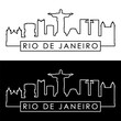Rio de Janeiro skyline. Linear style.
Rio de Janeiro city single line. Editable vector file.