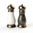 Photo of salt and pepper shaker isolated on white background