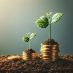 bank investment image tree growing from coins