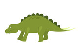 Fototapeta Dinusie - Cute stegosaurus dinosaur. Prehistoric animal, jungle reptiles group, jurassic world evolution cartoon vector illustration