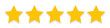 © AsadWafa - Five star rating icons. Vector illustration.