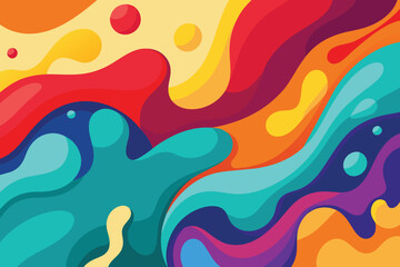 Abstract colorful liquid background with waves. Vector illustration